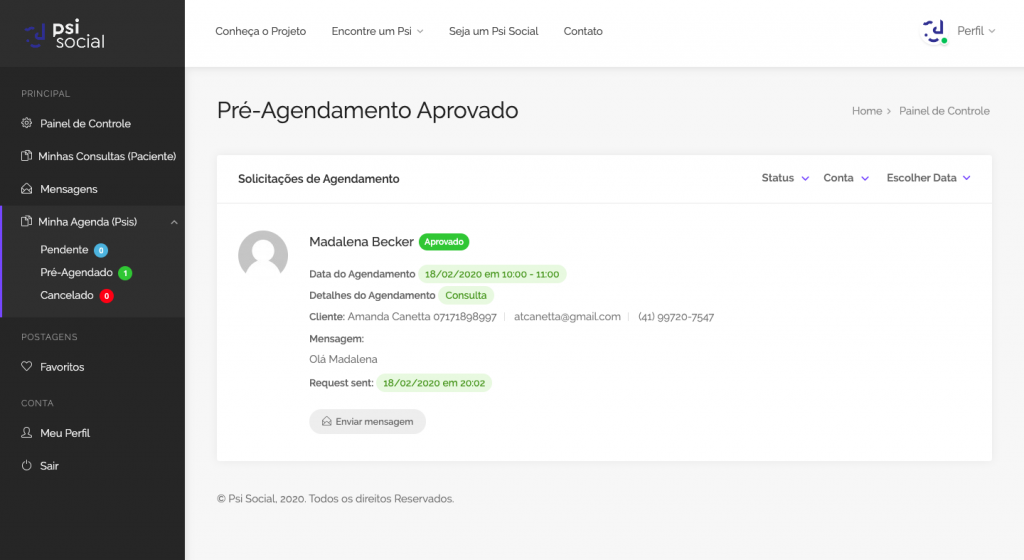 Perguntas Frequentes Pré-Agendamentos